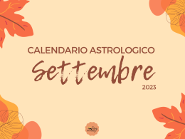 oroscopo settembre agenda astrologica